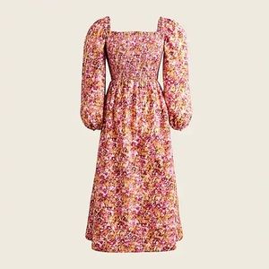 J. Crew Floral Pink and Orange Dress